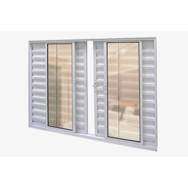 Veneziana Topazio Plus Branco 6 Folhas Sem Grade 100x150 Esquadrifazio