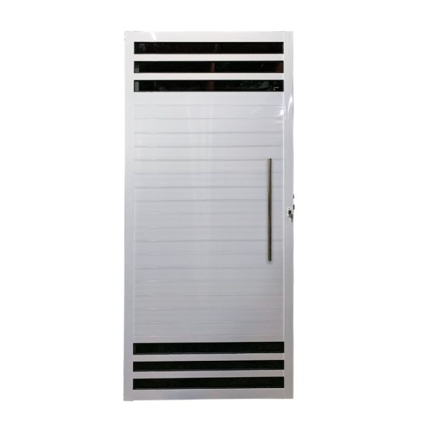 Encontraproduto.com.br - Porta Pivotante Navona 210x120 6 Vidros Preto Esquerdo Esquadrifazio