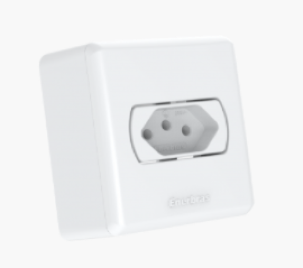 1 Tomada 2P+T 10A 250V Branca Enerbras
