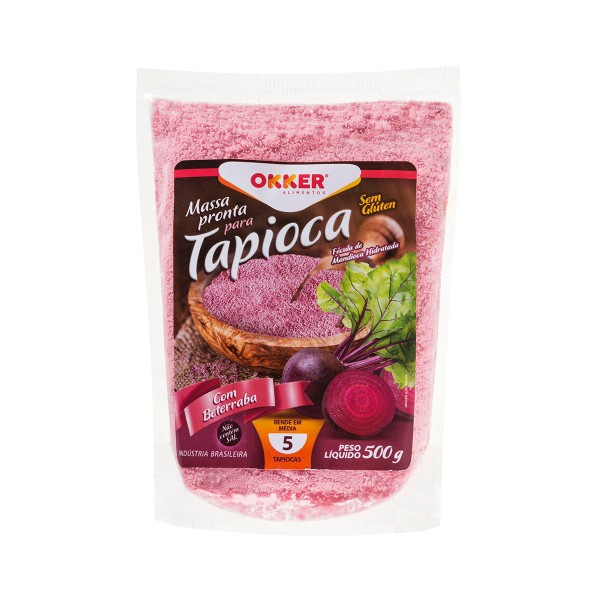 Encontraproduto.com.br - Massa pronta para Tapioca de Beterraba Okker 500g