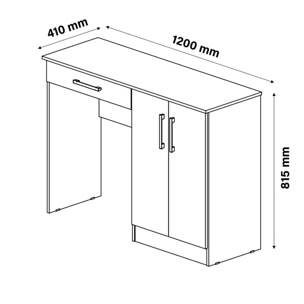 Encontraproduto.com.br - Mesa para Computador com 2 Portas 1 Gaveta Space Patrimar