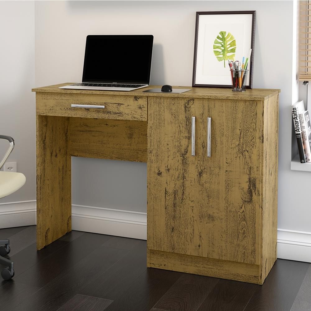 Encontraproduto.com.br - Mesa Computador Com Portas E Gavetas Space Nature - Patrimar