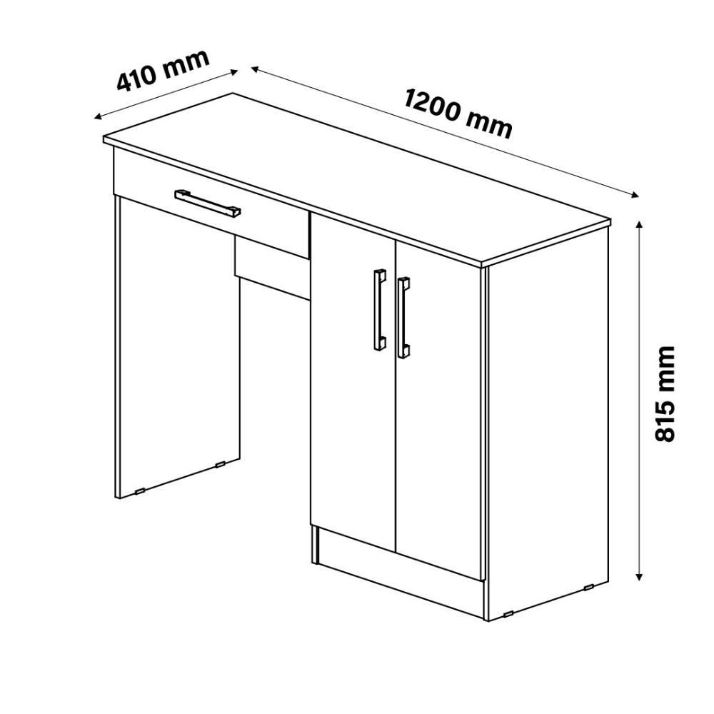 Encontraproduto.com.br - Mesa Computador Com Portas E Gavetas Space Nature - Patrimar