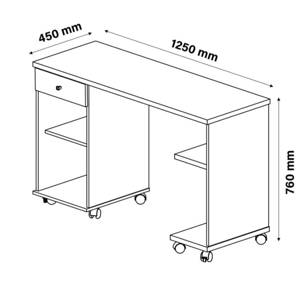 Encontraproduto.com.br - Mesa para Computador Million 1,25m