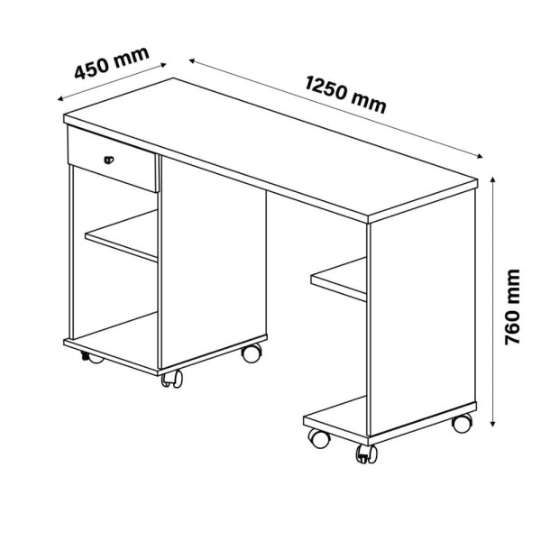 Encontraproduto.com.br - Mesa para Computador Million 1,25m