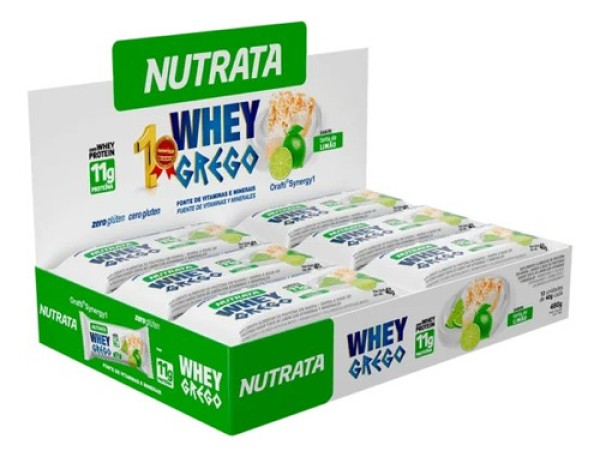 Encontraproduto.com.br - Suplemento Whey Grego Bar Nutrata Sabor Torta De Limão 40g