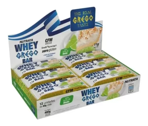 Encontraproduto.com.br - Suplemento Whey Grego Bar Nutrata Sabor Torta De Limão 40g