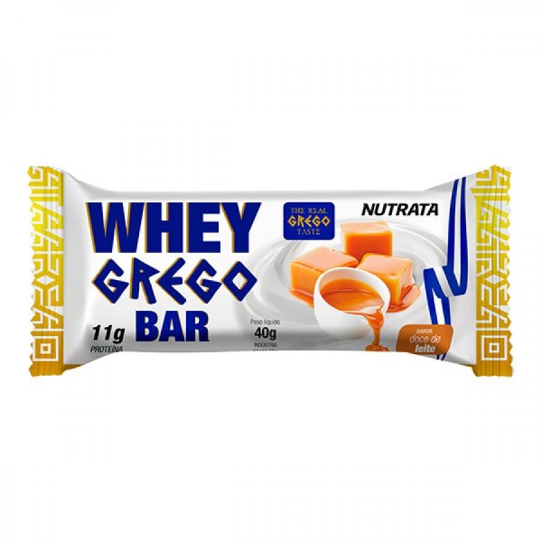 Suplemento Whey Grego Bar Nutrata Sabor Doce De Leite 40g