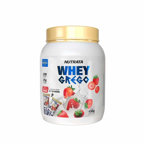 Encontraproduto.com.br - Whey Grego Morango com Chantilly Nutrata 450g