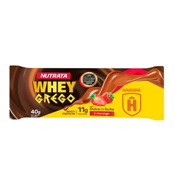 Encontraproduto.com.br - Whey Grego Bar Doce Leite Havana (cx 12un) Nutrata- Original