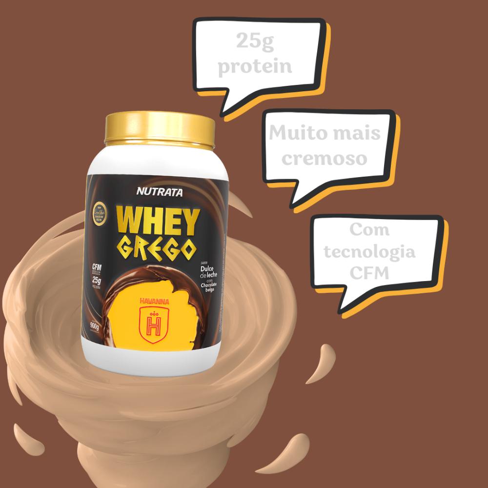 Encontraproduto.com.br - Whey Grego - 900g Dulce De Leche Com Chocolate Belga Havanna - Nutrata