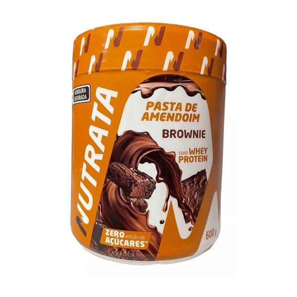 Encontraproduto.com.br - Pasta Amendoim Com Whey Sabor Brownie Nutrata 600 G