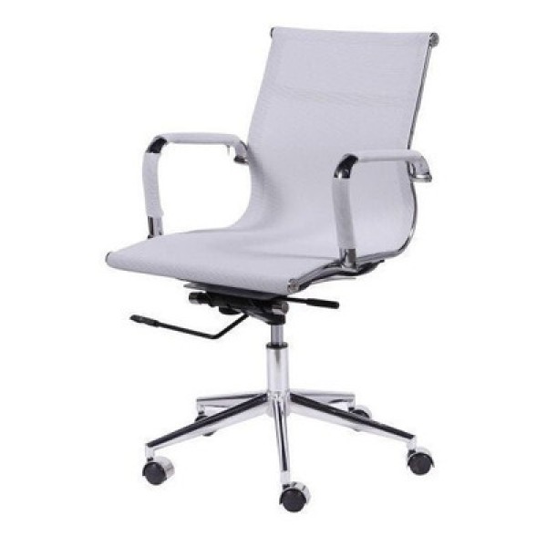 Cadeira Office Tela Baixa com Rodizio Branca
