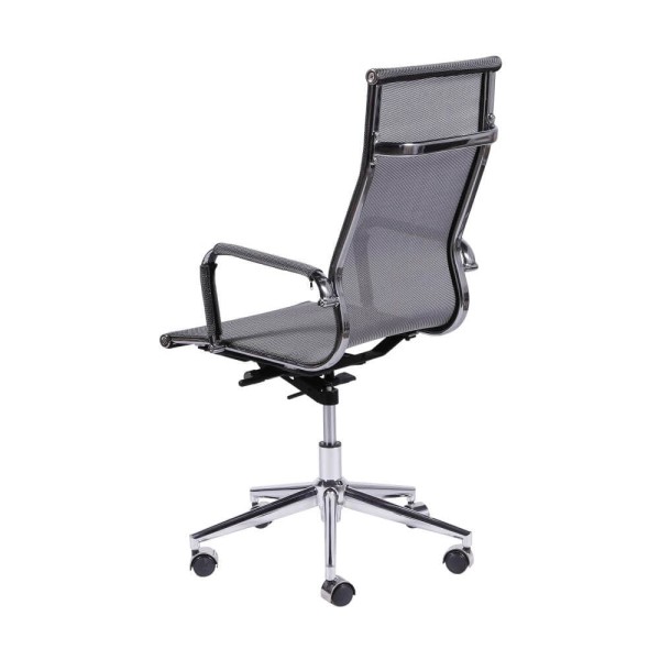 Cadeira Office Tela Alta com Rodizio Cinza