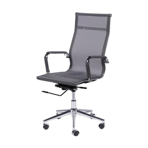 Encontraproduto.com.br - Cadeira Office Tela Alta com Rodizio Cinza