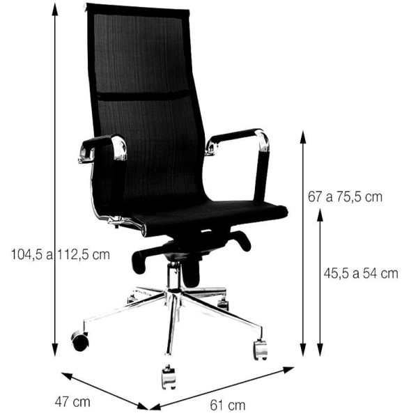 Encontraproduto.com.br - Cadeira Office Tela Alta com Rodizio Cinza
