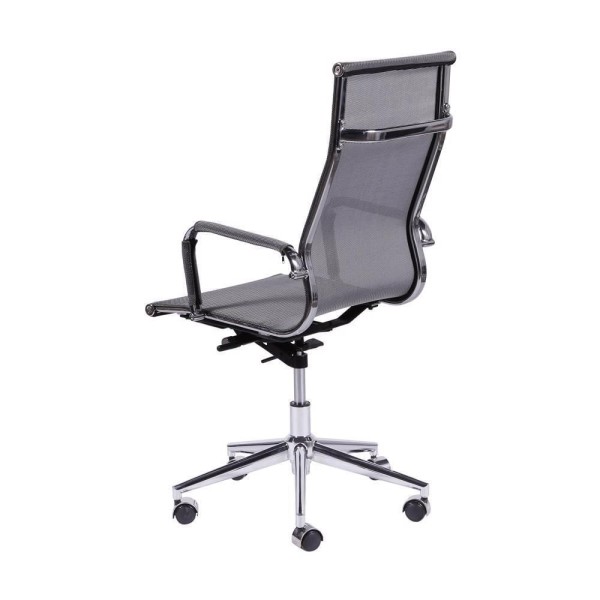Encontraproduto.com.br - Cadeira Office Tela Alta com Rodizio Cinza