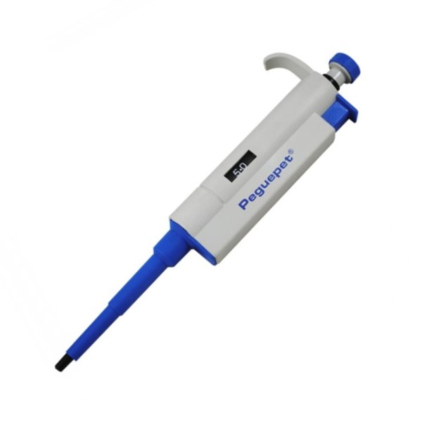 Encontraproduto.com.br - MICROPIPETA C/DISPENSADOR 5 A 50 ul PEGUEPET