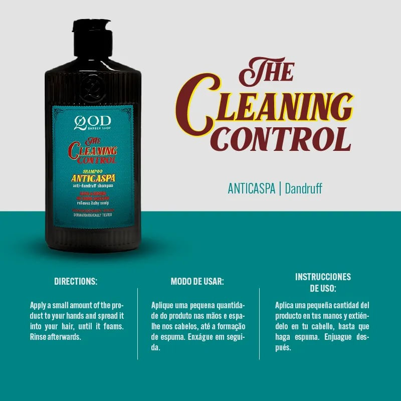 Encontraproduto.com.br - Shampoo Qod The Cleaning Control Anticaspa 220ml