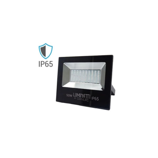 Encontraproduto.com.br - Refletor LED Bivolt 50W RGB Com Controle 130 Graus Preto IP65 Luminatti