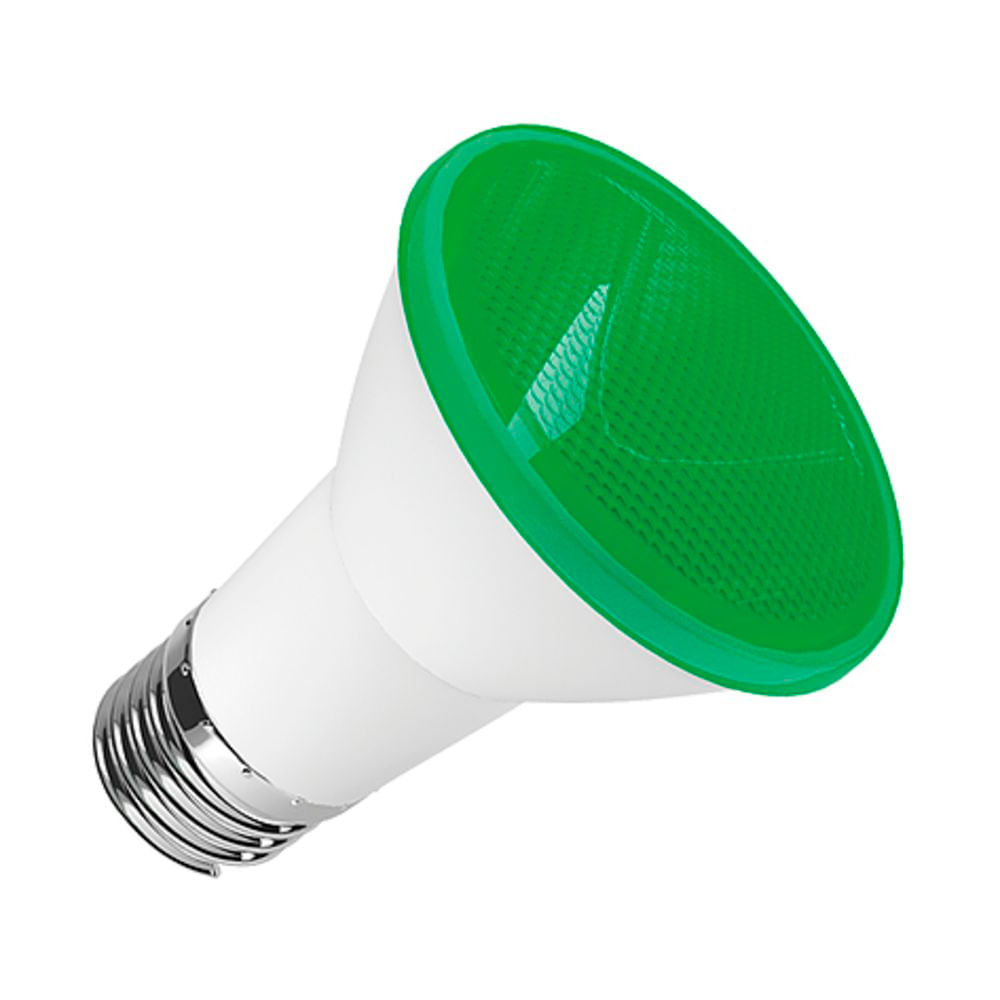 Encontraproduto.com.br - Lâmpada Par20 Led 6W Verde Bivolt IP65 Luminatti