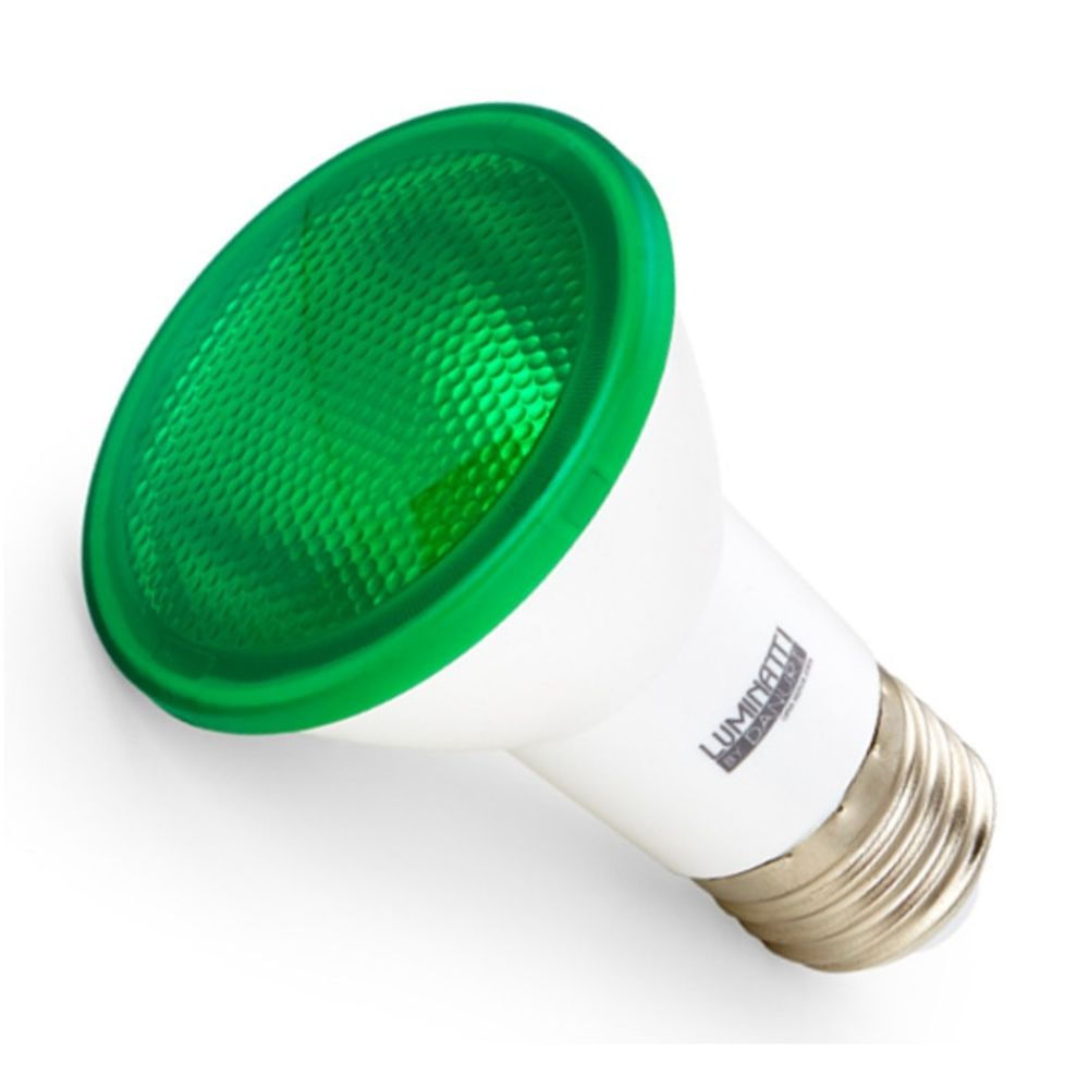 Encontraproduto.com.br - Lâmpada Par20 Led 6W Verde Bivolt IP65 Luminatti
