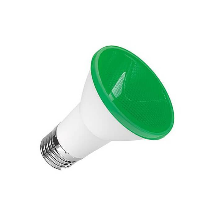 Encontraproduto.com.br - Lâmpada Par20 Led 6W Verde Bivolt IP65 Luminatti