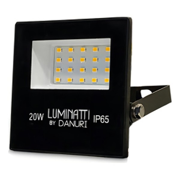 Refletor LED Bivolt 20W 1200 Lúmens Preto IP65 Luminatti
