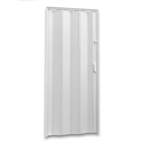 Encontraproduto.com.br - Porta Sanfonada PVC Plasflex Branca 80x210