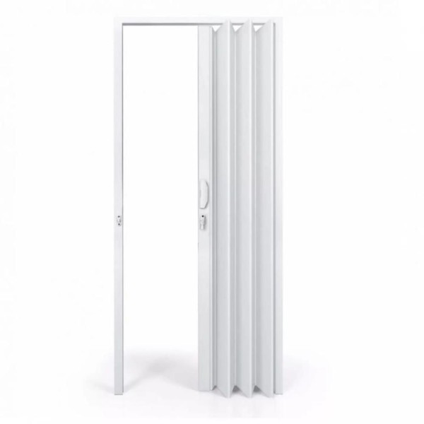 Encontraproduto.com.br - Porta Sanfonada PVC Plasflex Branca 80x210
