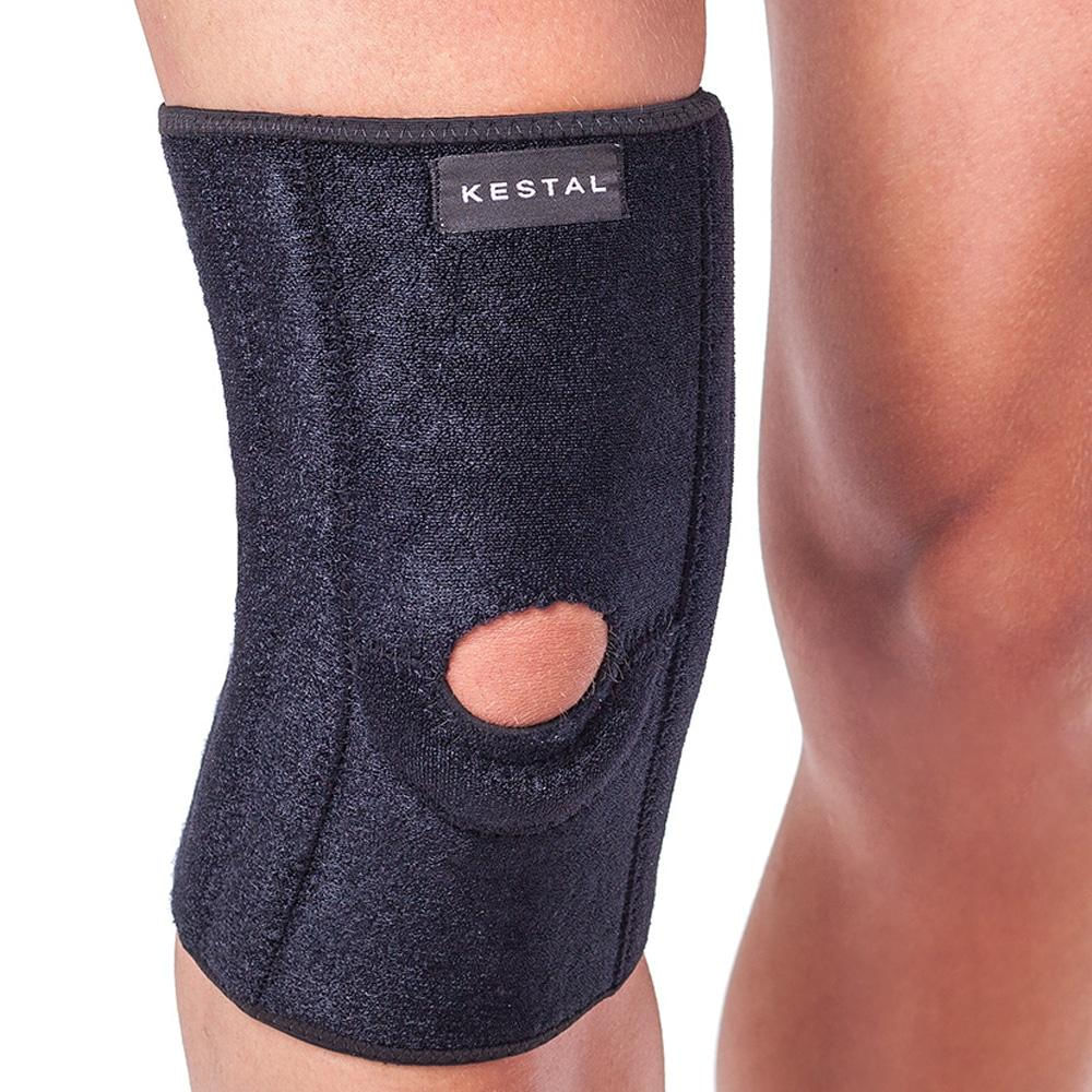 Encontraproduto.com.br - Kestal Joelheira Ajustável com Hastes de Aço Flexível Preto