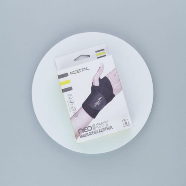 Encontraproduto.com.br - Munhequeira NeoSoft Preta KSN071 Tam Único Ajustável KESTAL