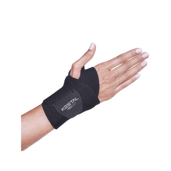 Encontraproduto.com.br - Munhequeira NeoSoft Preta KSN071 Tam Único Ajustável KESTAL