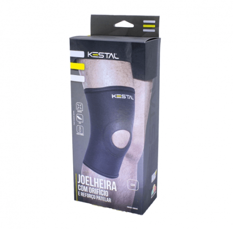 Encontraproduto.com.br - Kestal Joelheira com Orifício e Reforço Patelar G Bege
