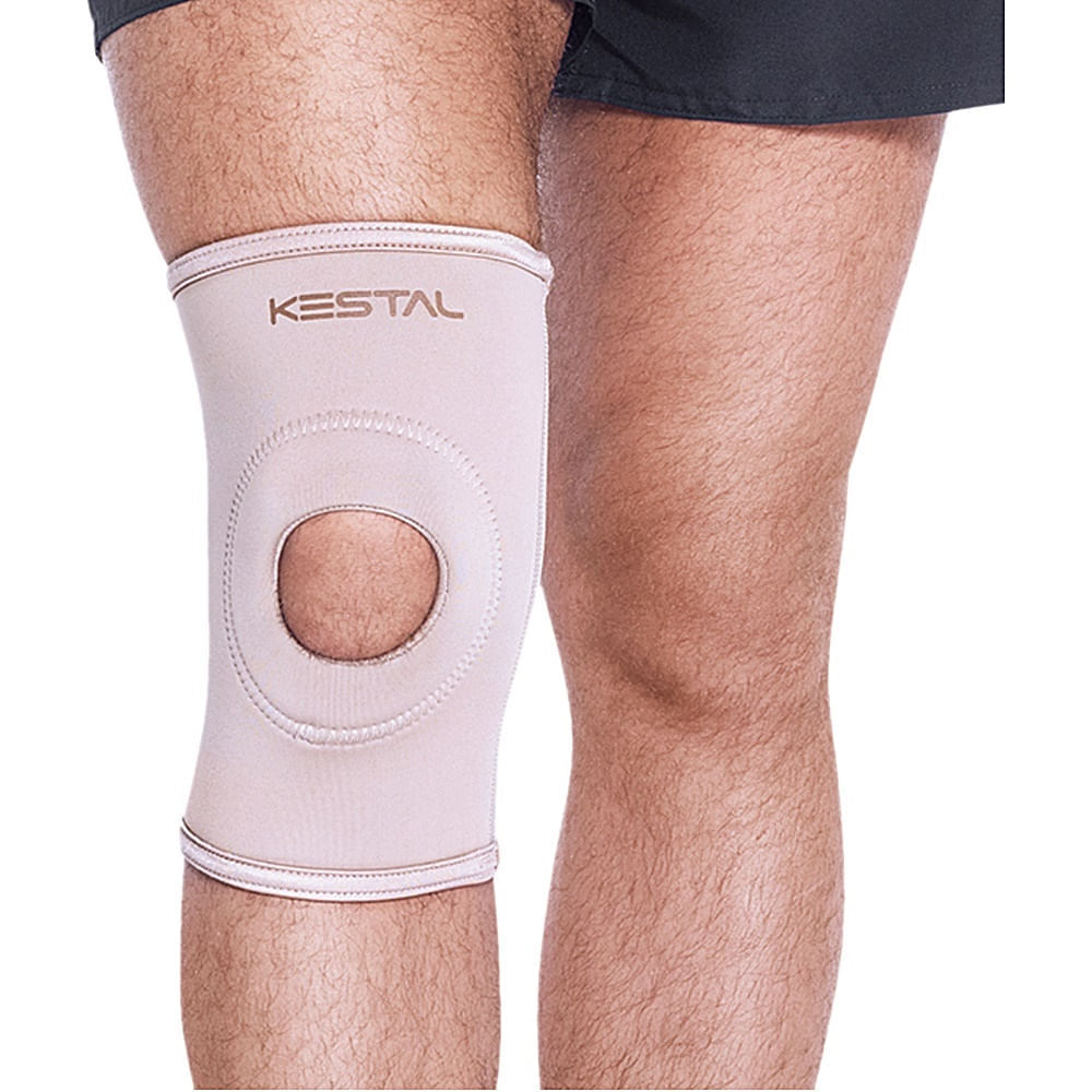 Encontraproduto.com.br - Kestal Joelheira com Orifício e Reforço Patelar G Bege