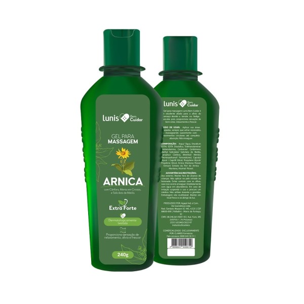 Arnica Gel Para Massagem Lunis Bem Cuidar Com 240 Gramas