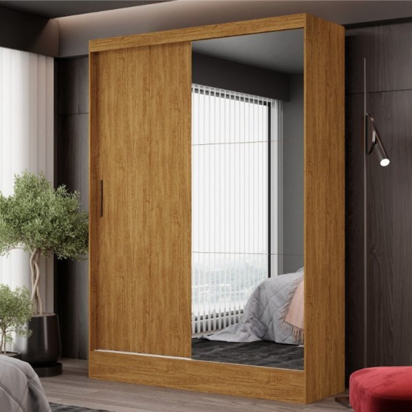 Encontraproduto.com.br - Guarda-roupa Belem Plus 2 Portas De Correr 2 Gavetas Cinamomo
