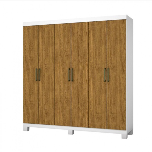 Encontraproduto.com.br - Guarda Roupa Casal R22 6 Portas 2 Gavetas Carioca Móveis