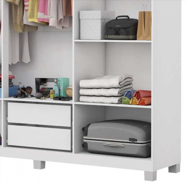 Encontraproduto.com.br - Guarda Roupa Casal R22 6 Portas 2 Gavetas Carioca Móveis