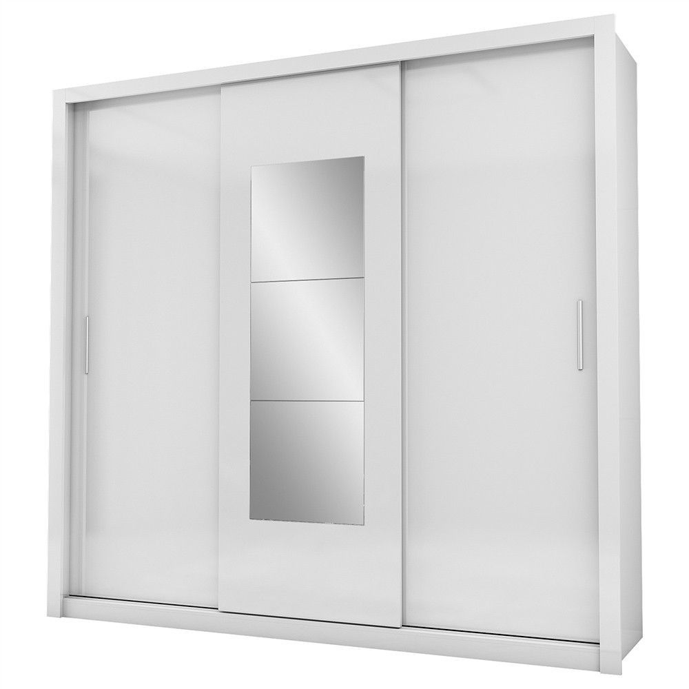 Guarda Roupa Casal Paula Espelho Branco
