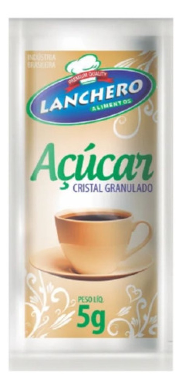Encontraproduto.com.br - Sachê Açúcar Cristal Caixa 400 Unidades 5g Lanchero