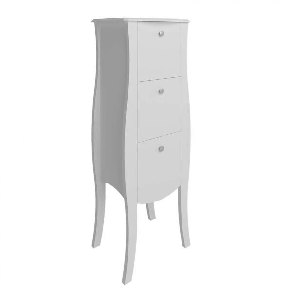 Encontraproduto.com.br - Gaveteiro Classe com 3 Gavetas em MDF - Branco