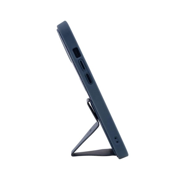 Encontraproduto.com.br - Capa iPhone 14 com Porta Cartão e Suporte, Linha Sampa, iPlace, Azul Marinho