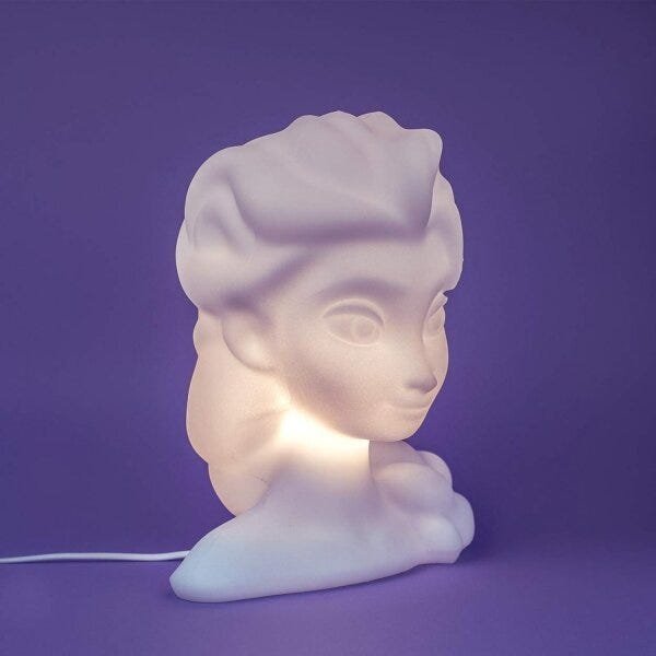 Encontraproduto.com.br - Luminária de Mesa Elsa Frozen Disney Usare Branco