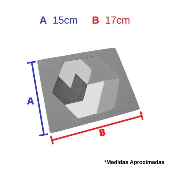 Encontraproduto.com.br - Quebra Cabeça Hexagonal Em EVA Aluno Material Pedagógico MMP
