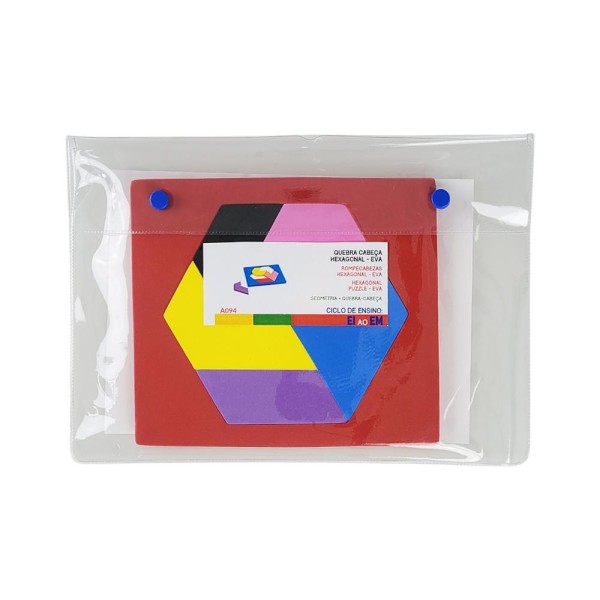 Encontraproduto.com.br - Quebra Cabeça Hexagonal Em EVA Aluno Material Pedagógico MMP