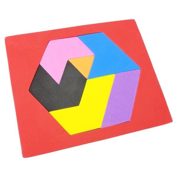 Encontraproduto.com.br - Quebra Cabeça Hexagonal Em EVA Aluno Material Pedagógico MMP