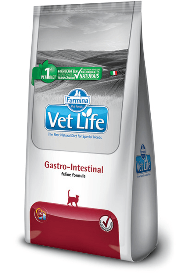 Ração Vet Life Natural Gastro Intestinal para Gatos Adultos 2kg