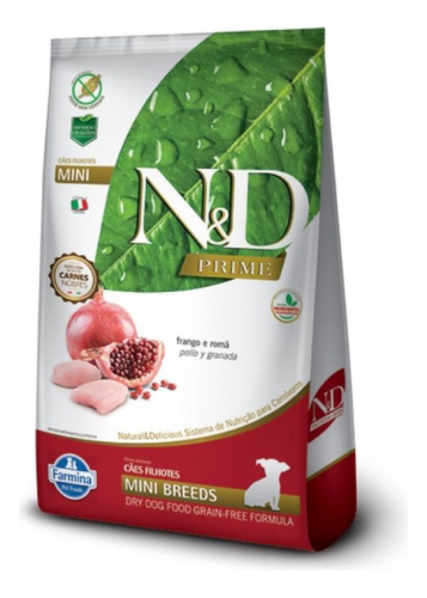 Encontraproduto.com.br - Ração N&D Prime Cães Puppy Mini Frango e Romã