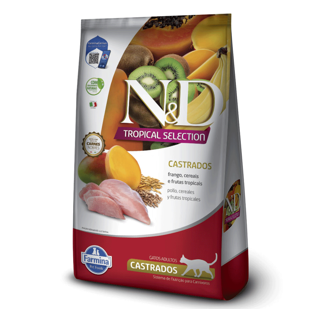 Ração N&D Tropical Selection Gatos Castrados Frango